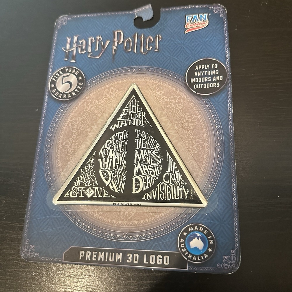 Harry Potter Premium 3d Logo Sticker Triangle Deathly Hallows NWT